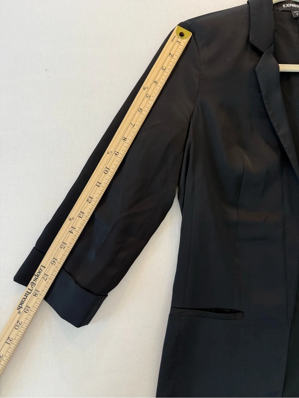 Express Black Women's Longline Blazer